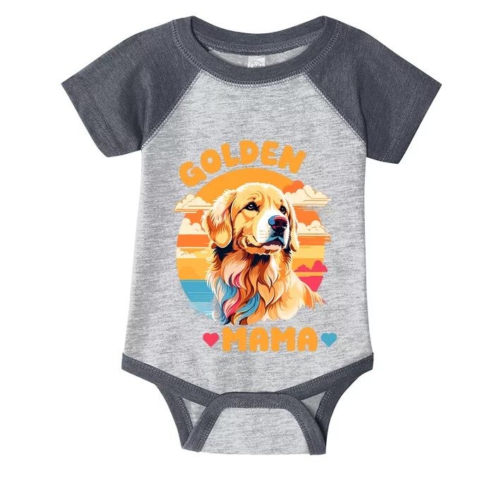 Golden Mama Design Proud Golden Retriever Lover And Dog Infant Baby Jersey Bodysuit