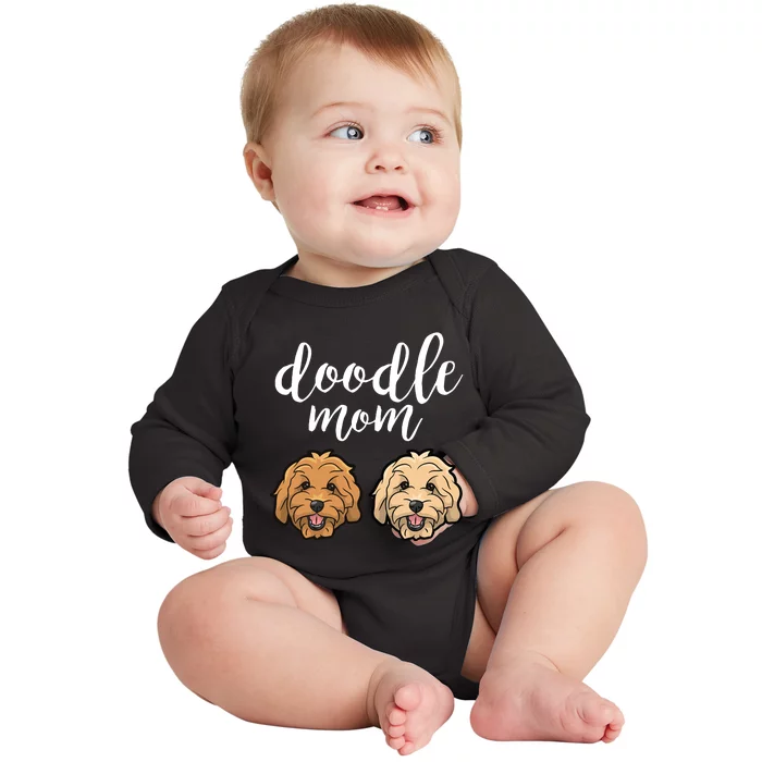 Goldendoodle Mom - Doodle Mom Cute Golden doodle Baby Long Sleeve Bodysuit