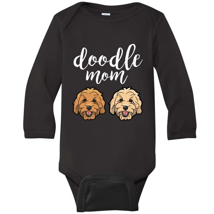 Goldendoodle Mom - Doodle Mom Cute Golden doodle Baby Long Sleeve Bodysuit