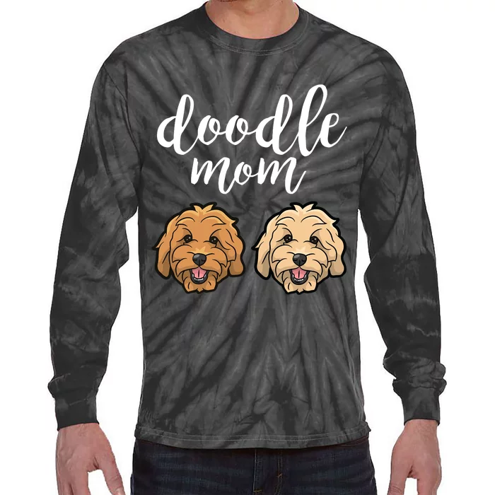 Goldendoodle Mom - Doodle Mom Cute Golden doodle Tie-Dye Long Sleeve Shirt