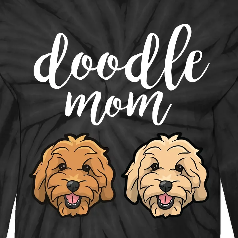 Goldendoodle Mom - Doodle Mom Cute Golden doodle Tie-Dye Long Sleeve Shirt