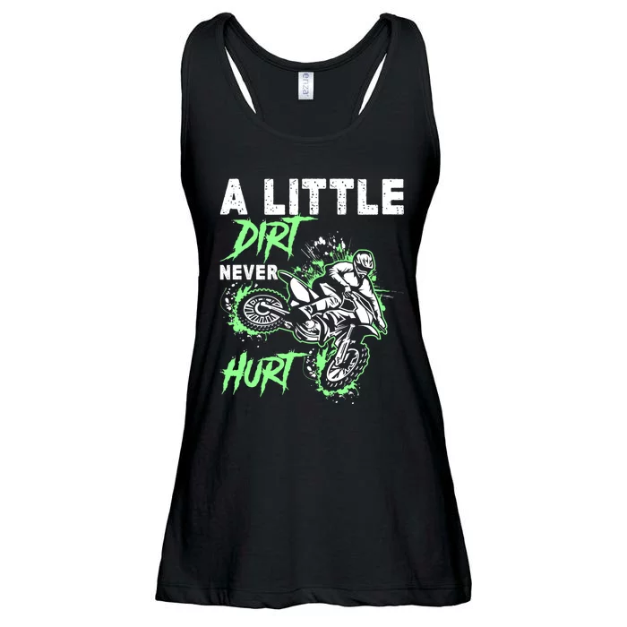 Green Motorcycle Dirt Bike Mx Motocrosss Boy Ladies Essential Flowy Tank