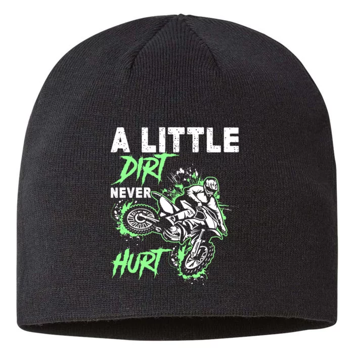 Green Motorcycle Dirt Bike Mx Motocrosss Boy 8 1/2in Sustainable Knit Beanie