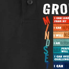 Growth Mindset Definition Motivational Quote Inspiration Dry Zone Grid Performance Polo