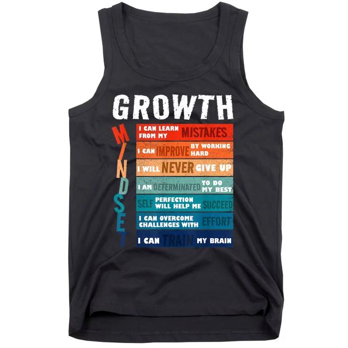 Growth Mindset Definition Motivational Quote Inspiration Tank Top