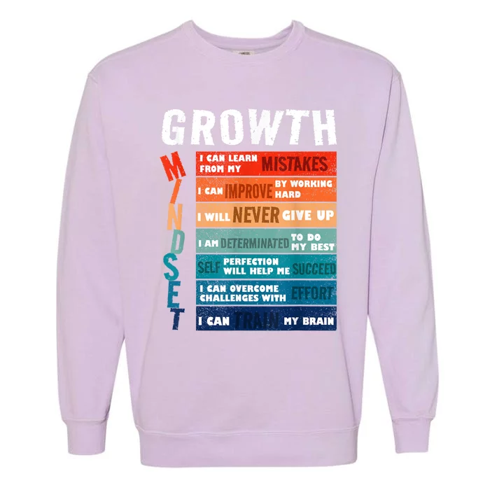 Growth Mindset Definition Motivational Quote Inspiration Garment-Dyed Sweatshirt