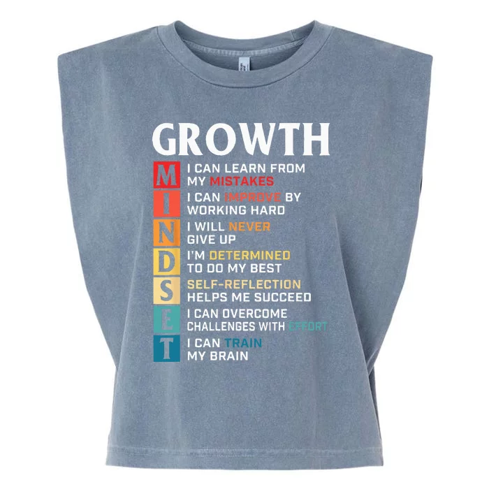 Growth Mindset Definition Motivational Quote Inspiration Garment-Dyed Women's Muscle Tee