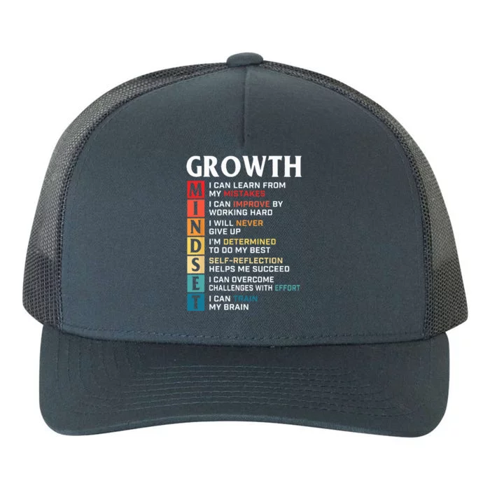 Growth Mindset Definition Motivational Quote Inspiration Yupoong Adult 5-Panel Trucker Hat