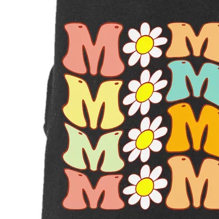 Groovy Mom Daisy Flower Funny Mother's Day For Mom Doggie 3-End Fleece Hoodie