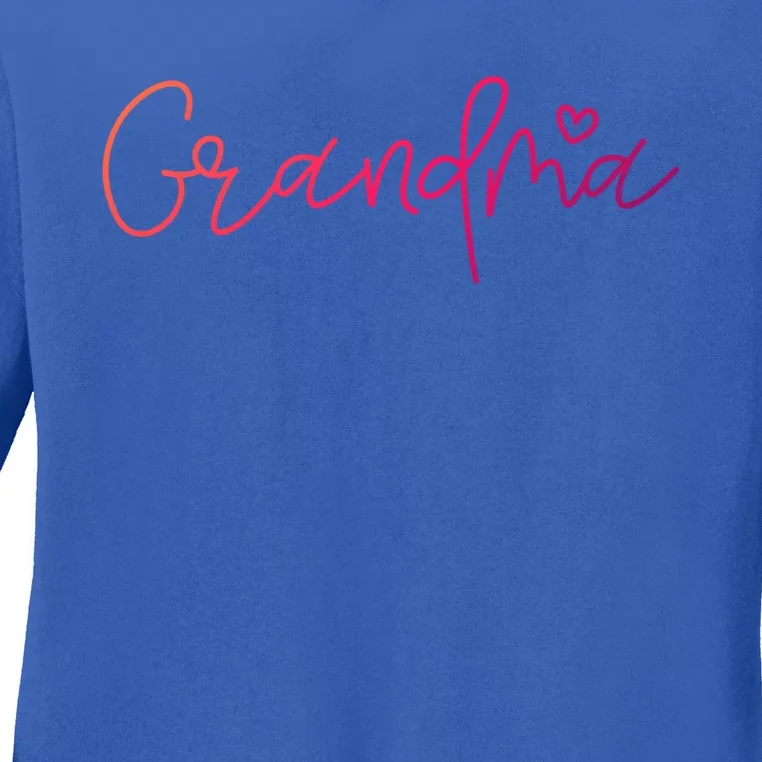 Grandma MotherS Day Grandparents Day Christmas Great Gift Ladies Long Sleeve Shirt