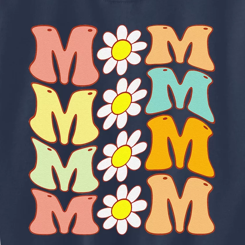 Groovy Mom Daisy Flower Funny Mother's Day For Mom Of Kids Sweatshirt