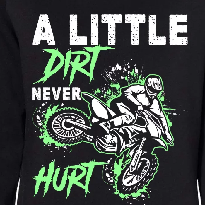 Green Motorcycle Dirt Bike Mx Motocrosss Boy Womens California Wash Sweatshirt