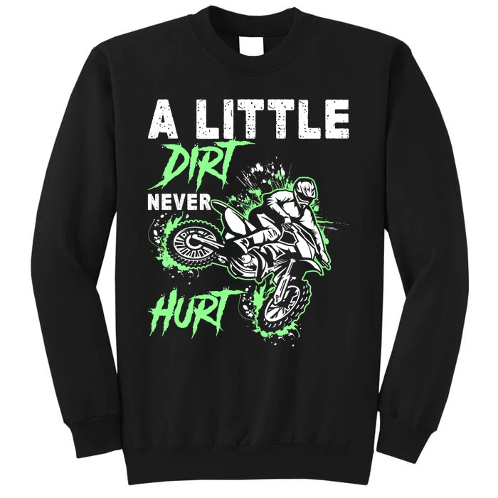 Green Motorcycle Dirt Bike Mx Motocrosss Boy Tall Sweatshirt