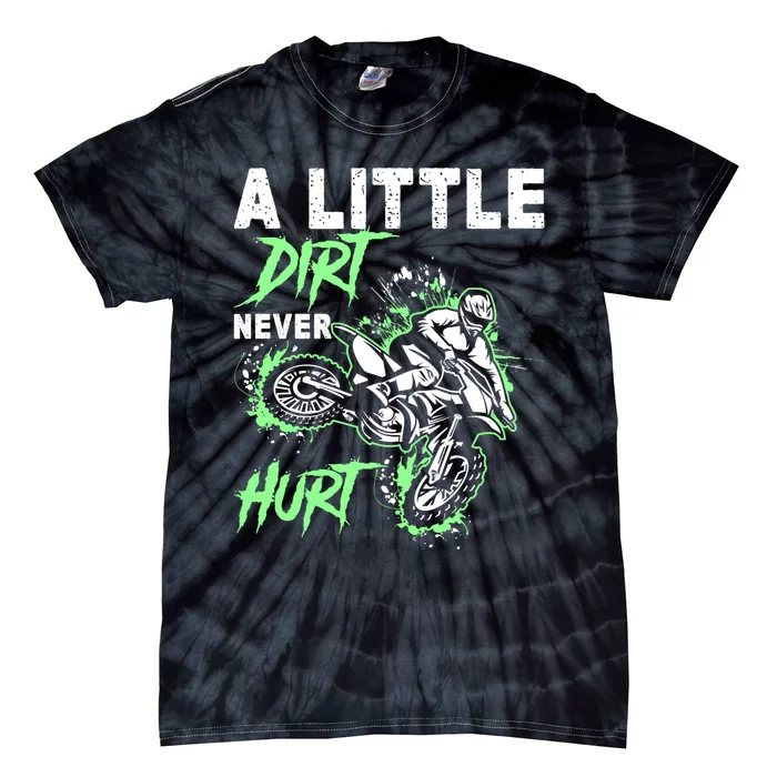 Green Motorcycle Dirt Bike Mx Motocrosss Boy Tie-Dye T-Shirt