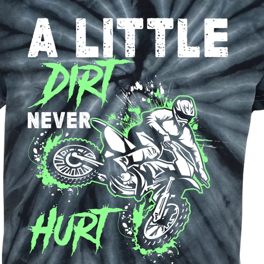 Green Motorcycle Dirt Bike Mx Motocrosss Boy Kids Tie-Dye T-Shirt