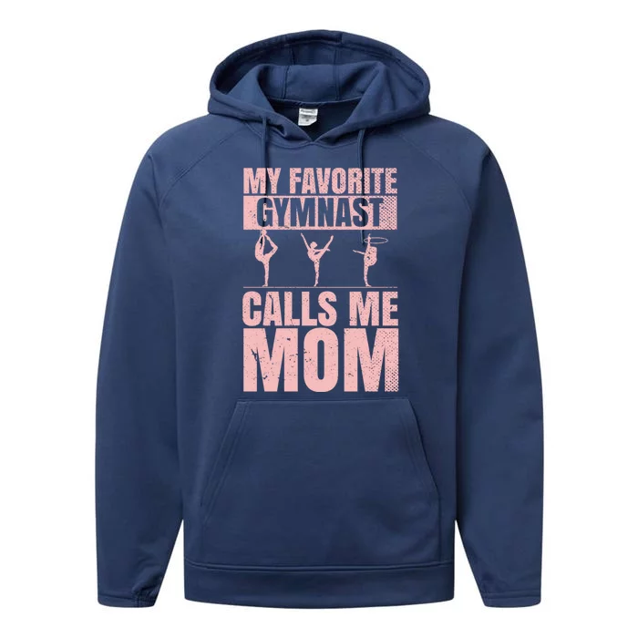 Gymnastics Mothers Day Acrobatic Sport Mom Gymnast Gift Performance Fleece Hoodie