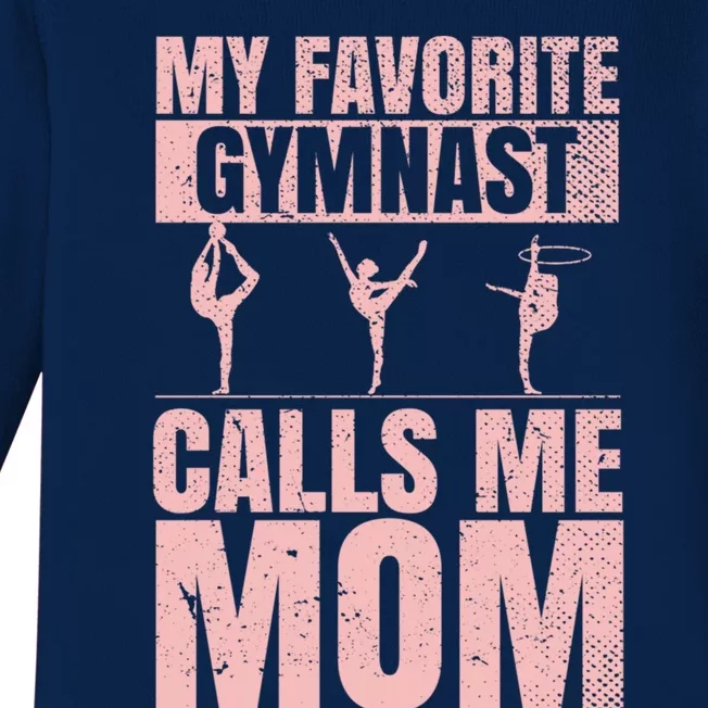 Gymnastics Mothers Day Acrobatic Sport Mom Gymnast Gift Baby Long Sleeve Bodysuit