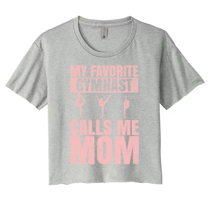 Gymnastics Mothers Day Acrobatic Sport Mom Gymnast Gift Women's Crop Top Tee