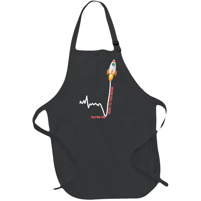 GME Stock AMC Hold To The Moon Buy The Dip Full-Length Apron With Pocket