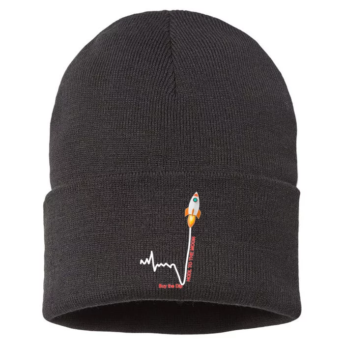 GME Stock AMC Hold To The Moon Buy The Dip Sustainable Knit Beanie