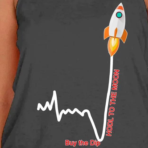 GME Stock AMC Hold To The Moon Buy The Dip Women's Knotted Racerback Tank