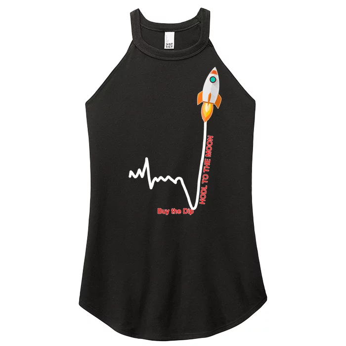 GME Stock AMC Hold To The Moon Buy The Dip Women’s Perfect Tri Rocker Tank