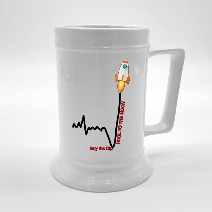 GME Stock AMC Hold To The Moon Buy The Dip Front & Back Beer Stein