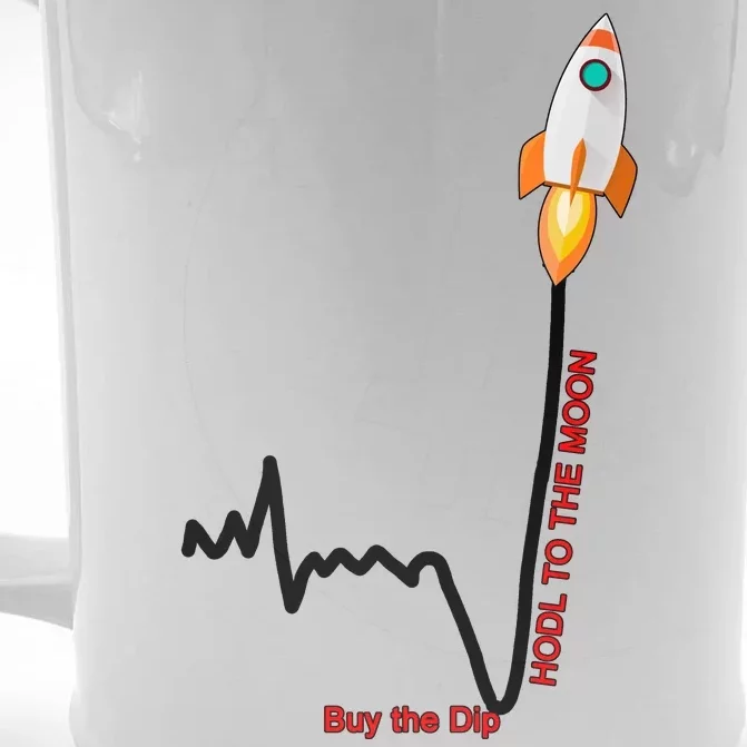 GME Stock AMC Hold To The Moon Buy The Dip Front & Back Beer Stein