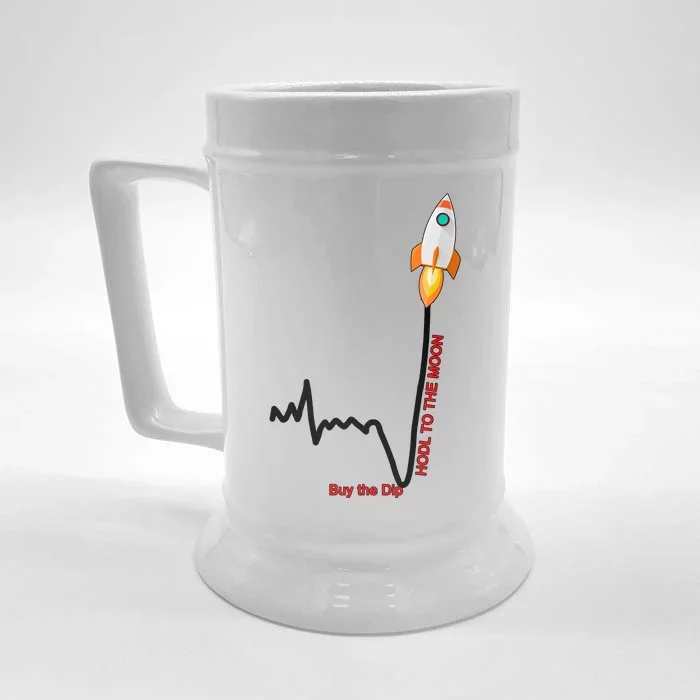 GME Stock AMC Hold To The Moon Buy The Dip Front & Back Beer Stein