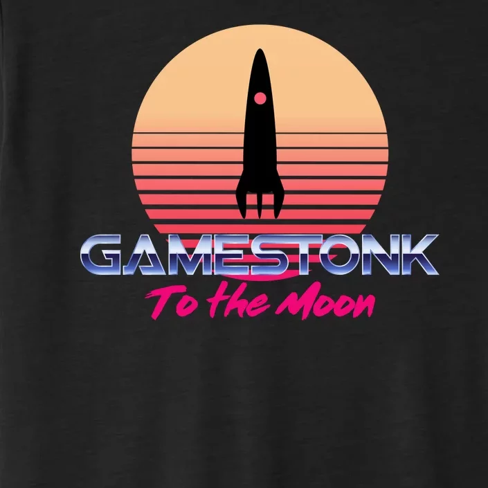 $GME Ticker Rocket Moon Gamestonk GME Gamestick ChromaSoft Performance T-Shirt