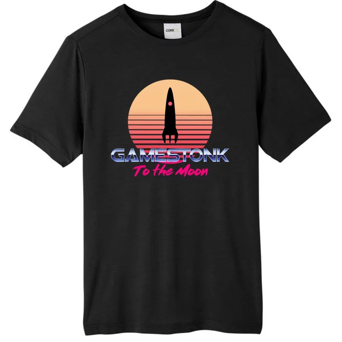 $GME Ticker Rocket Moon Gamestonk GME Gamestick ChromaSoft Performance T-Shirt