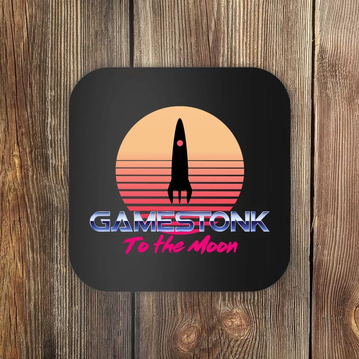 $GME Ticker Rocket Moon Gamestonk GME Gamestick Coaster