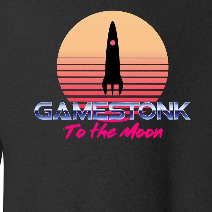 $GME Ticker Rocket Moon Gamestonk GME Gamestick Toddler Sweatshirt