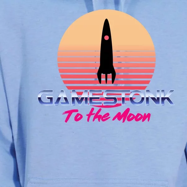 $GME Ticker Rocket Moon Gamestonk GME Gamestick Unisex Surf Hoodie