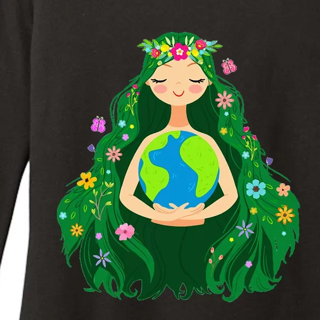 Green Mother Earth Day Gaia Save Our Planet Womens CVC Long Sleeve Shirt