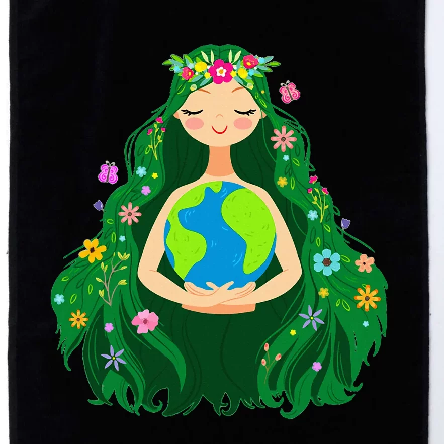 Green Mother Earth Day Gaia Save Our Planet Platinum Collection Golf Towel