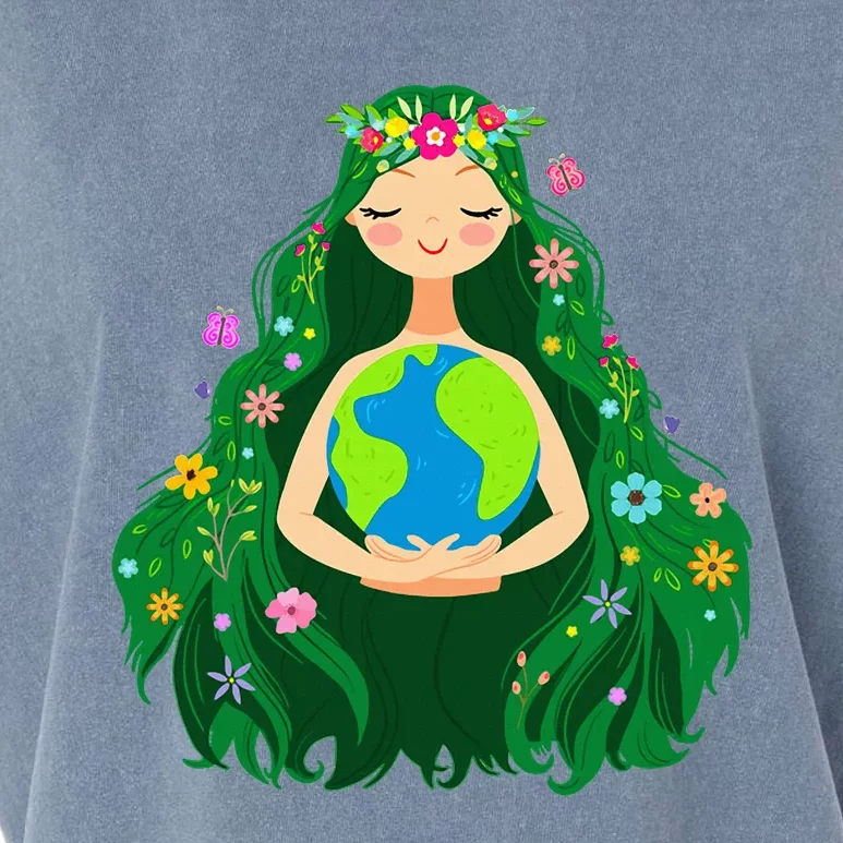 Green Mother Earth Day Gaia Save Our Planet Garment-Dyed Women's Muscle Tee