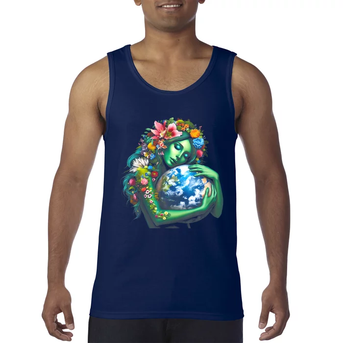 Green Mother Earth Day Tank Top