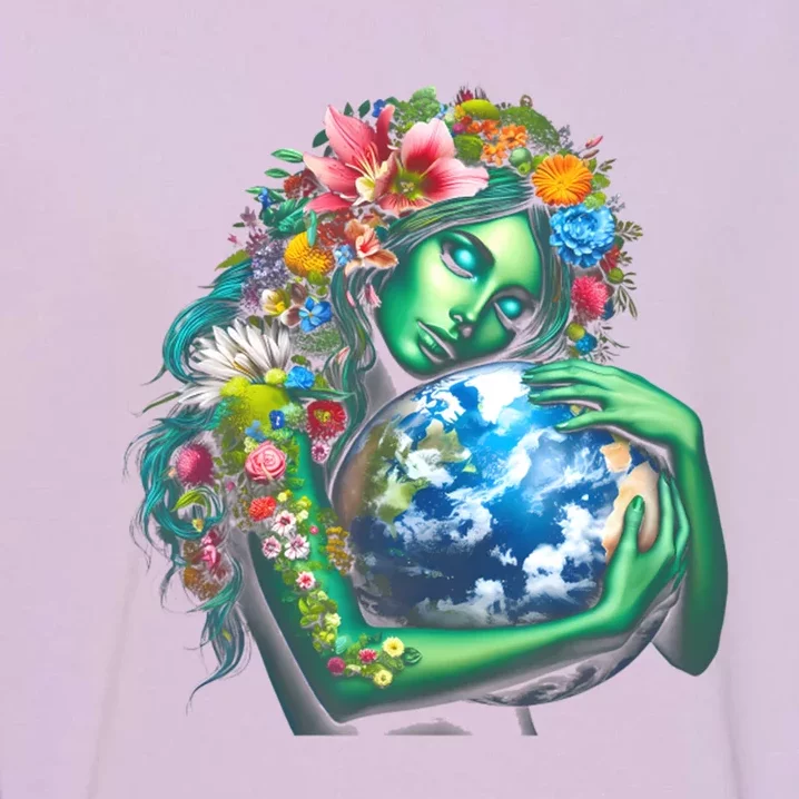 Green Mother Earth Day Garment-Dyed Sweatshirt