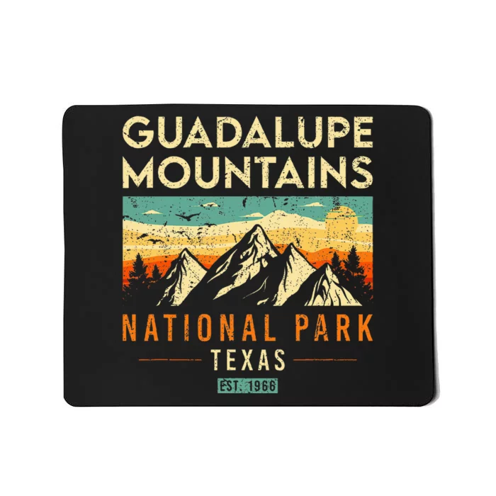 Guadalupe Mountains Est 1966 Texas Retro National Park Mousepad