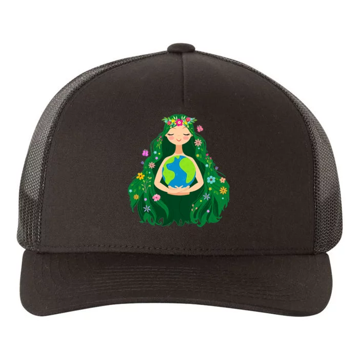 Green Mother Earth Day Gaia Save Our Planet Yupoong Adult 5-Panel Trucker Hat