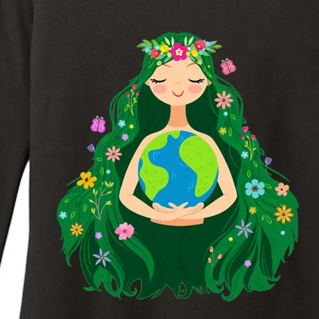 Green Mother Earth Day Gaia Save Our Planet Womens CVC Long Sleeve Shirt