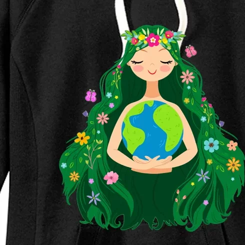 Green Mother Earth Day Gaia Save Our Planet Women's Fleece Hoodie