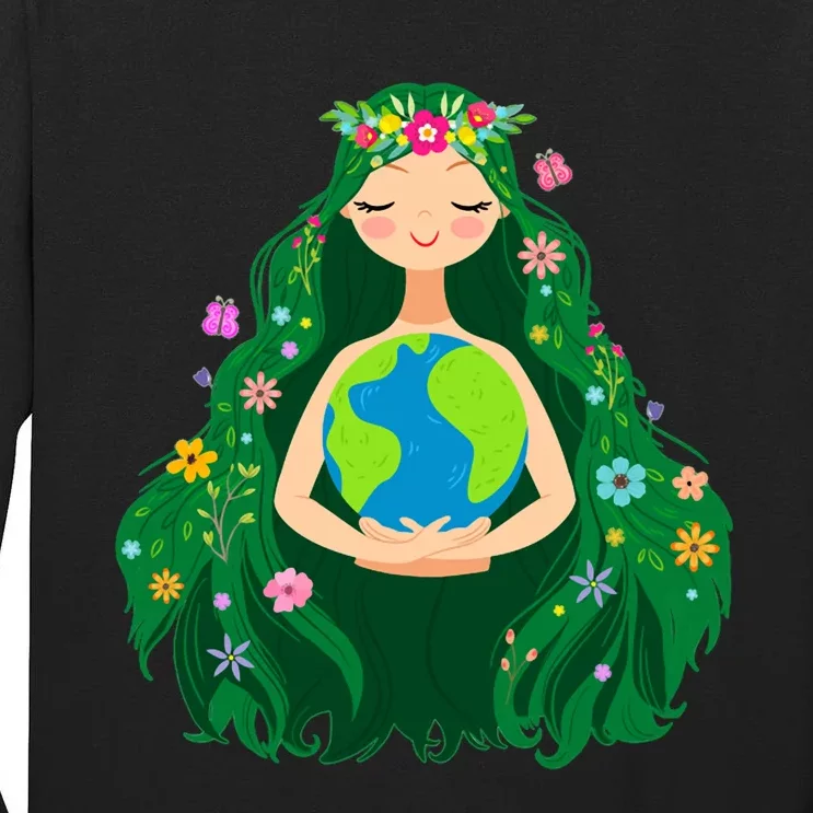 Green Mother Earth Day Gaia Save Our Planet Tall Long Sleeve T-Shirt