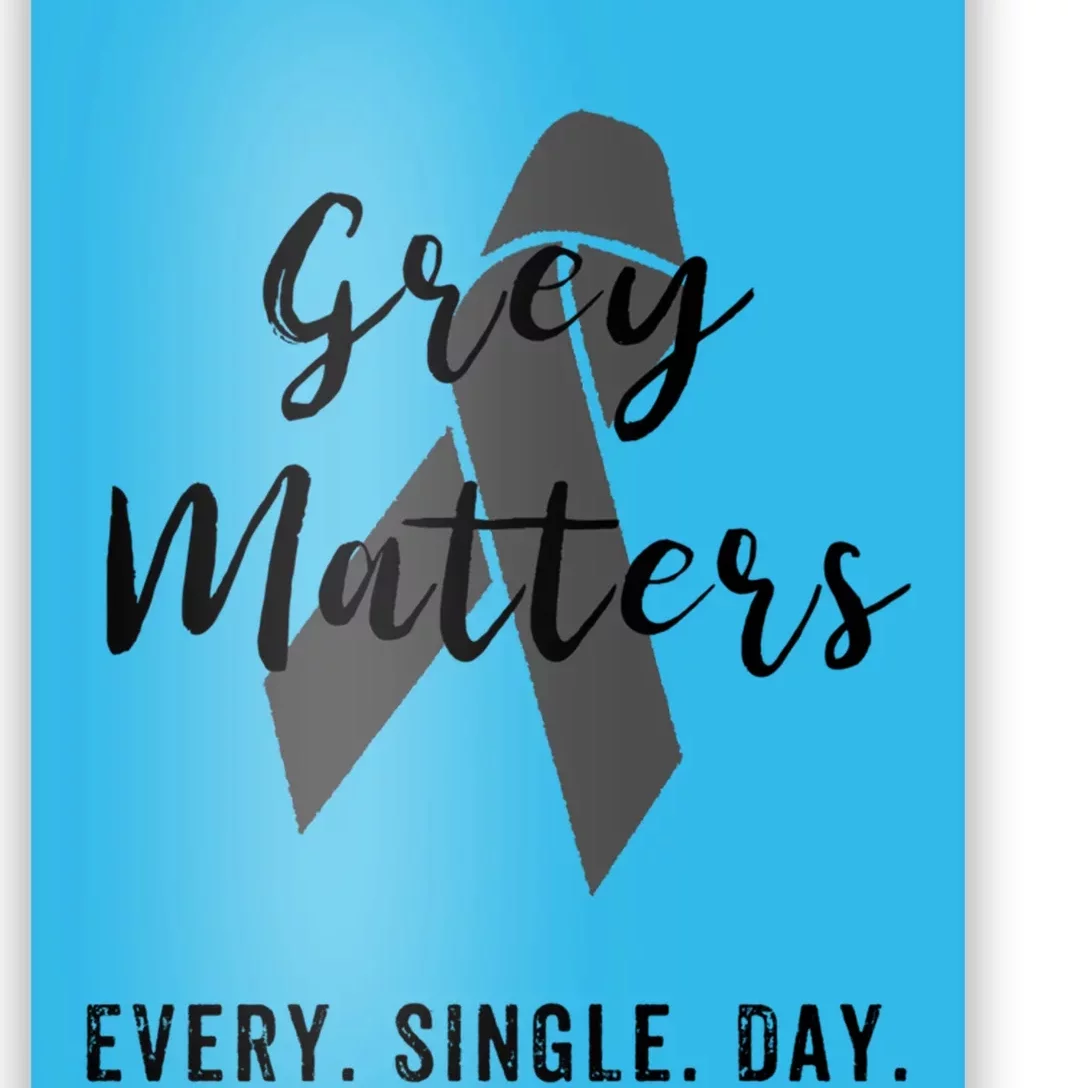 Grey Matters Every Single Day Meaningful Gift Brain Tumor Cancer Funny Gift Poster