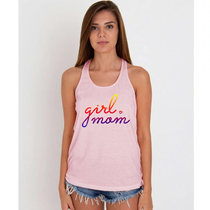 Girl Mom Empowered Mother Of 'S Mother's Day Cool Gift Women's Knotted Racerback Tank