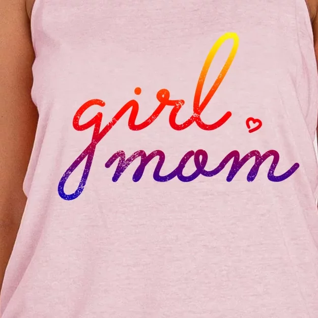 Girl Mom Empowered Mother Of 'S Mother's Day Cool Gift Women's Knotted Racerback Tank