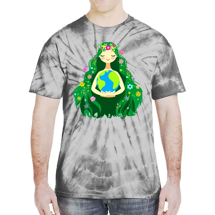 Green Mother Earth Day Gaia Save Our Planet Women Tie-Dye T-Shirt