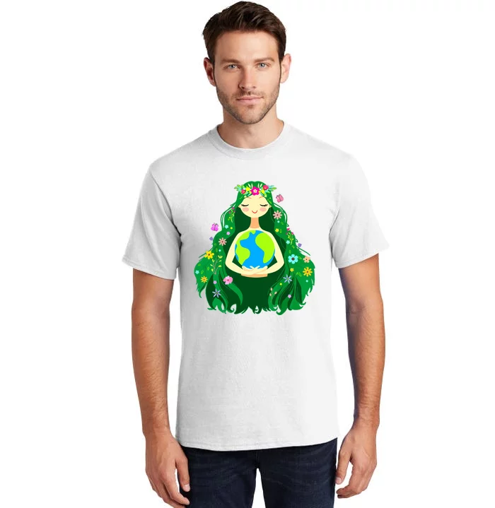 Green Mother Earth Day Gaia Save Our Planet Women Tall T-Shirt