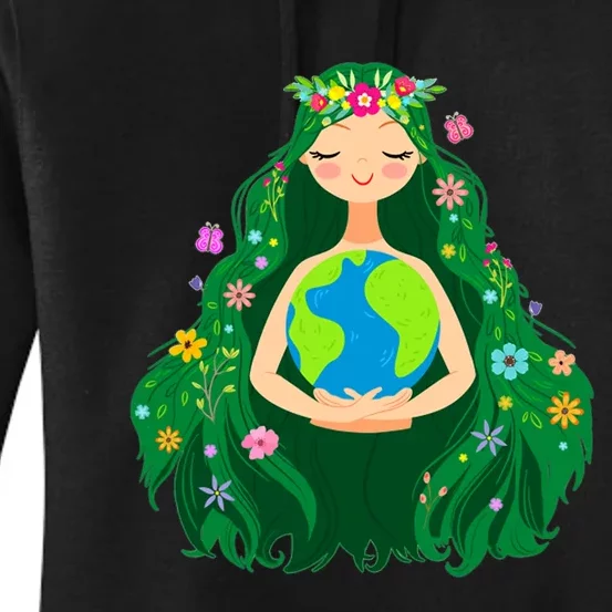 Green Mother Earth Day Gaia Save Our Planet Women's Pullover Hoodie